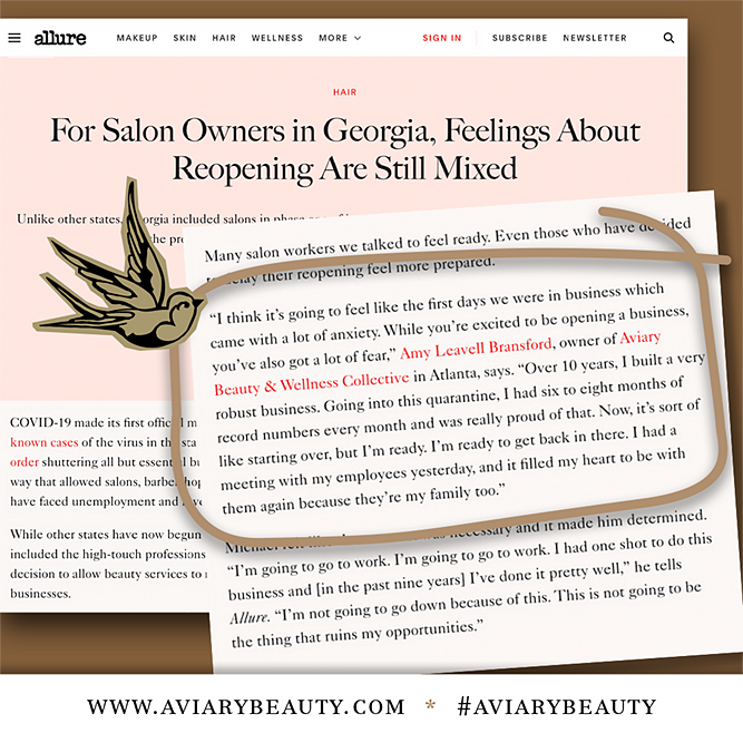 Allure: Aviary on Georgia Reopening