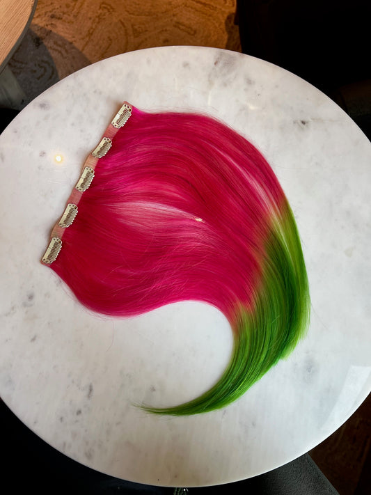 Strawberry Matcha Clip-In Extension by Randy Dai